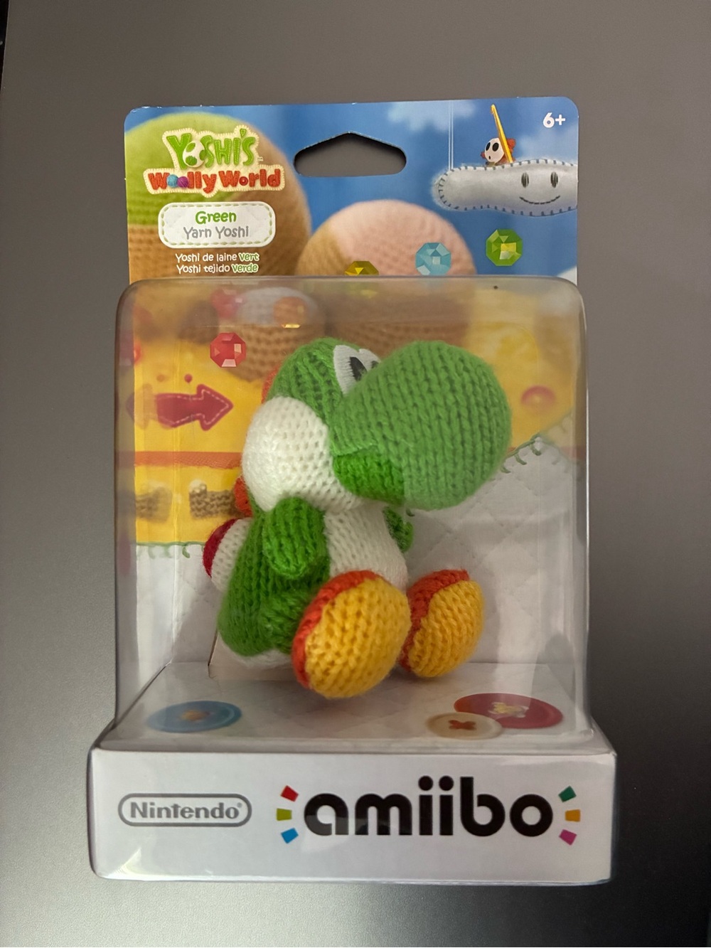 Nintendo Green and Yellow Yarn Yoshi amiibo